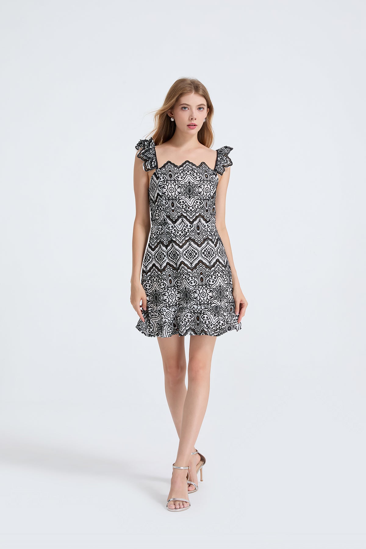 Women Summer Printed V Neck Sleeveless Dress