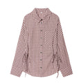 Women Clothing Idle Multiple Wear Plaid Shirt