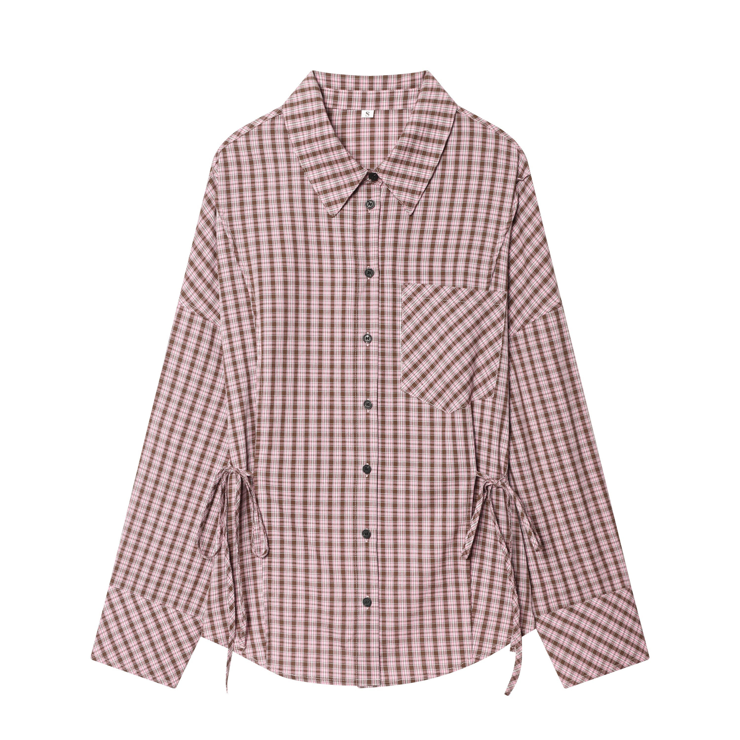Women Clothing Idle Multiple Wear Plaid Shirt