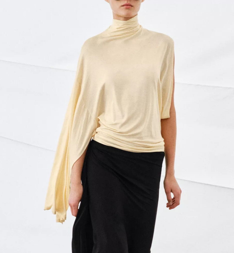 Spring Fashionable All Match Loose Vertical Asymmetric Top