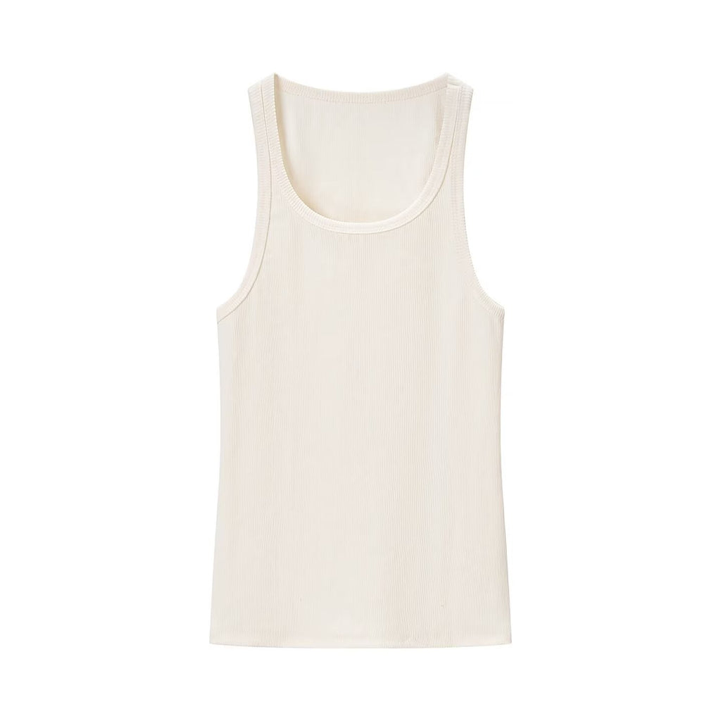 Spring Women Clothing Sexy Sexy round Neck Sleeveless Rib Sling Top