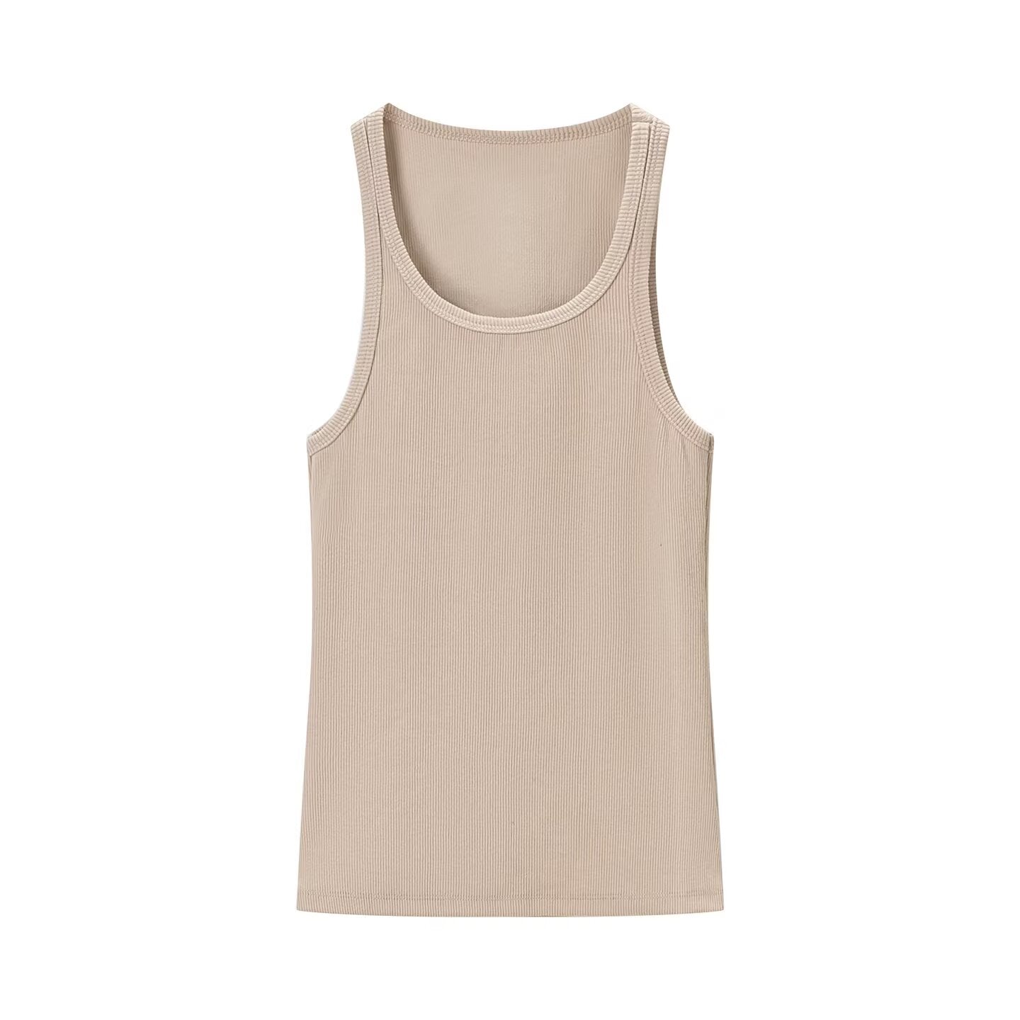 Spring Women Clothing Sexy Sexy round Neck Sleeveless Rib Sling Top
