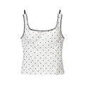 Women Clothing Summer Fashionable All Match Short Polka Dot Brace Top Women