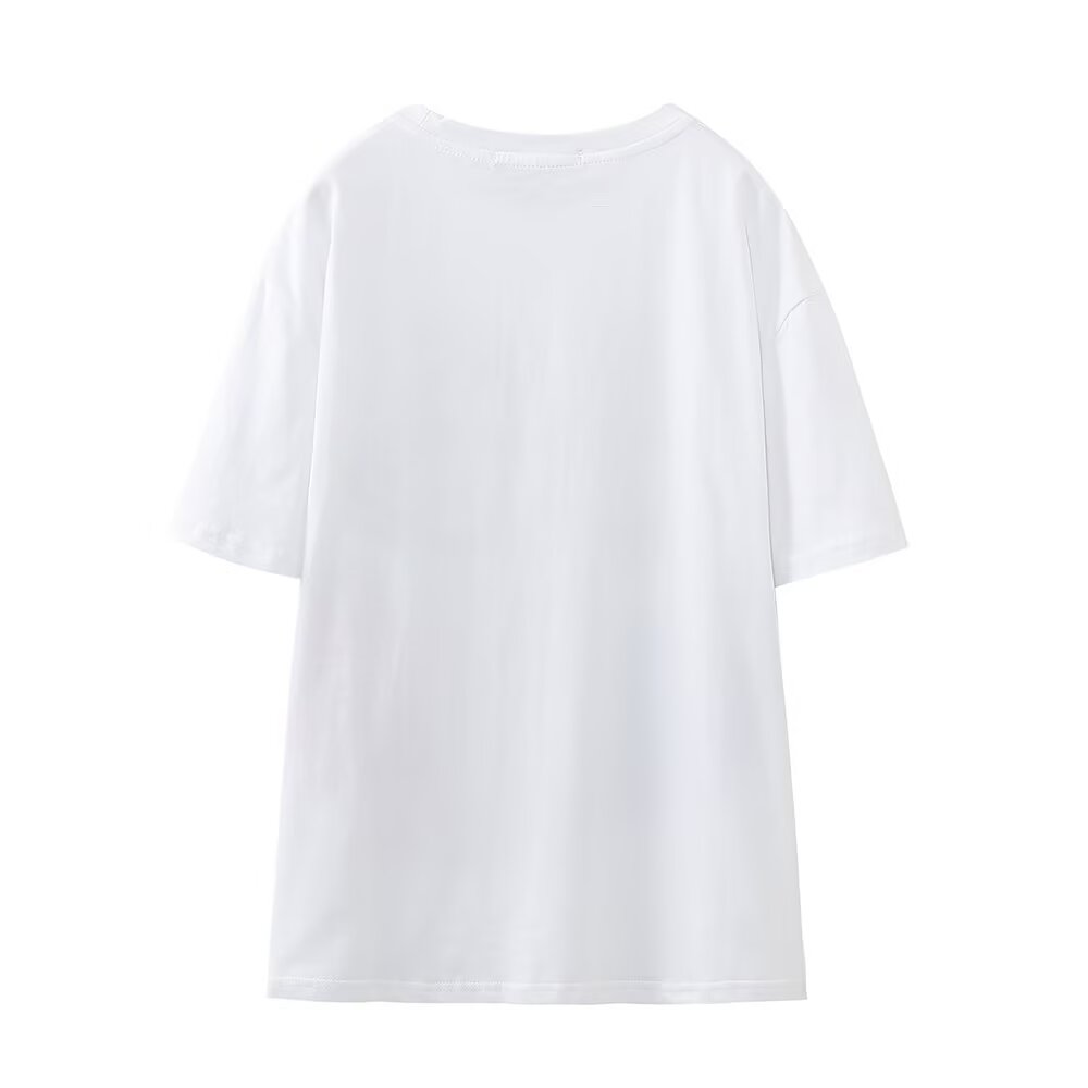 Women Clothing Summer Loose Casual All Matching Girl Printed T shirt