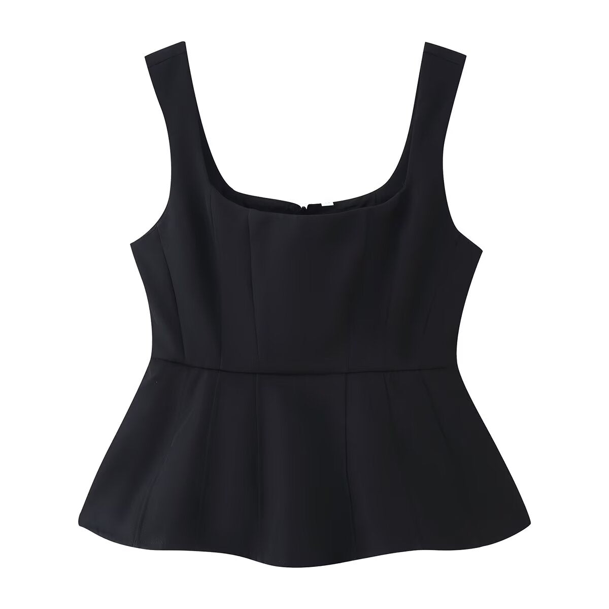 Women Clothing Fashionable All Match U Collar Vest Camisole Top