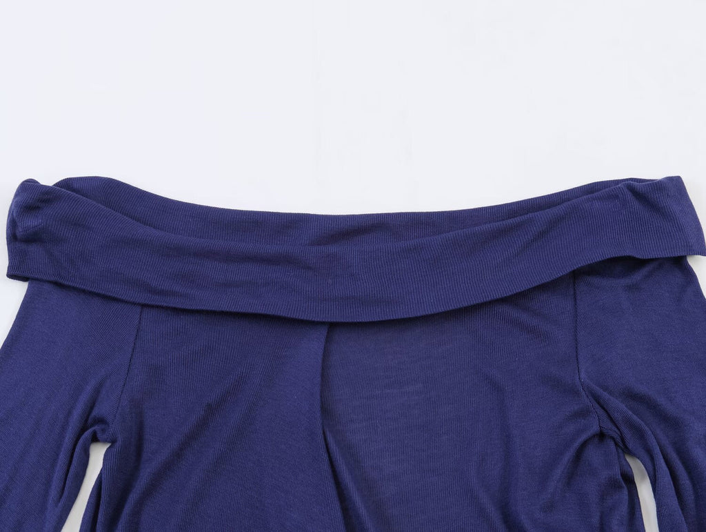Women Clothing Summer Cross off Shoulder Bow Top