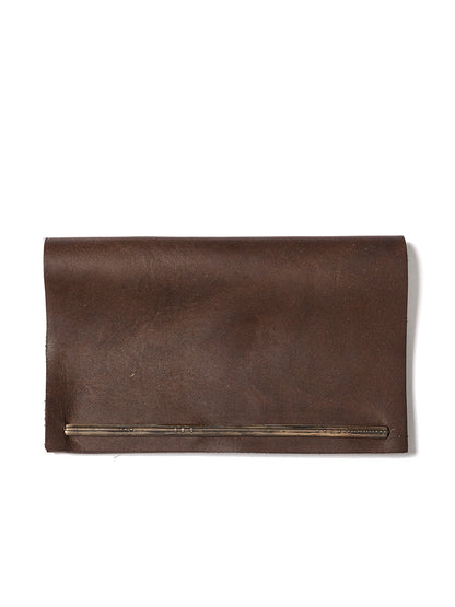 WERKSTATT:MUNCHEN Mini Leather Wallet with Silver Accents