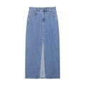 Women Summer Casual Denim Midi Skirt