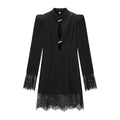 Trendy Hollow Out Cutout Long Sleeve Lace Splicing Dresses