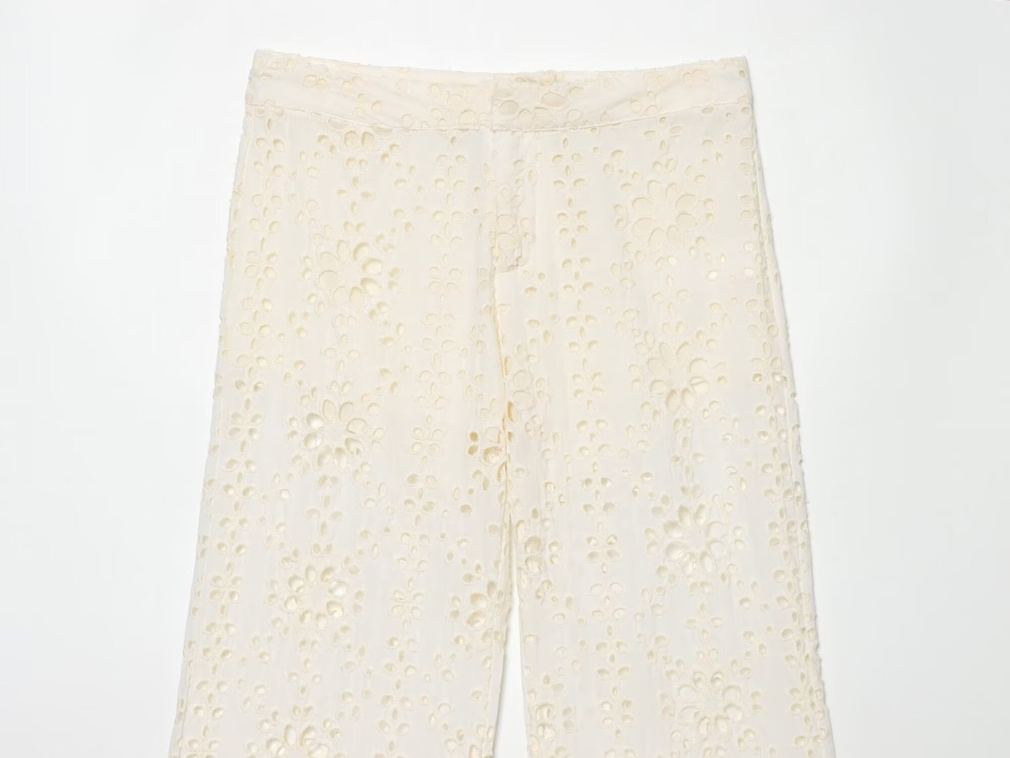 Summer Women Clothing Slim Fit Casual Embroidery Bell Bottom Pants