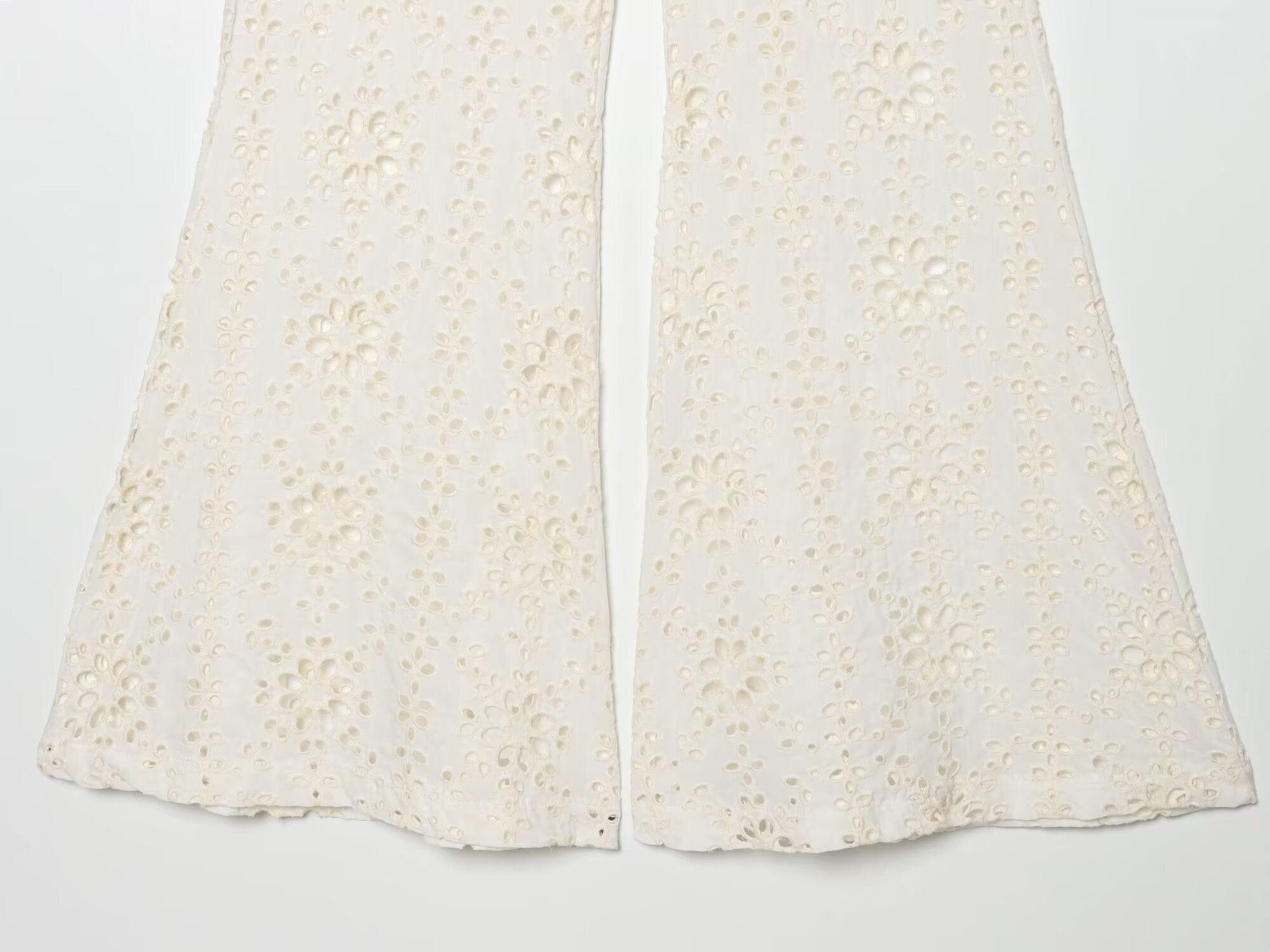 Summer Women Clothing Slim Fit Casual Embroidery Bell Bottom Pants