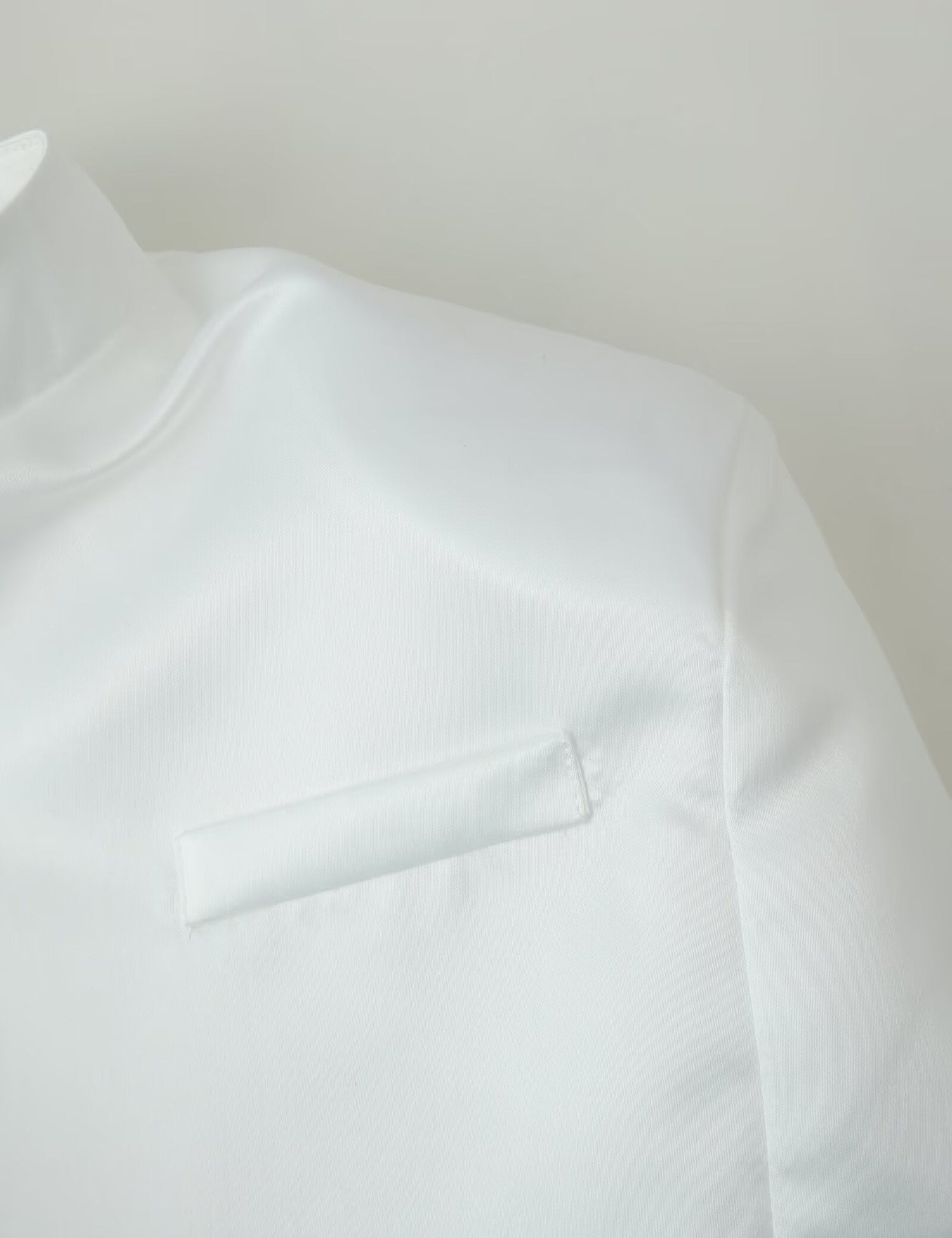 Women Clothing Office Small Stand Collar Faux Pocket Decoration Cape Top