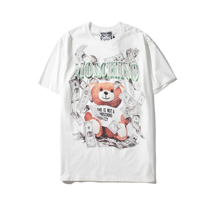 Moschino Teddy Bear &amp; Money T-Shirt Without Collar &