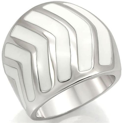 0W310 - Rhodium Brass Ring with No Stone Size 8
