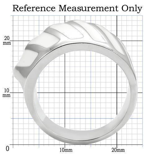 0W310 - Rhodium Brass Ring with No Stone Size 8