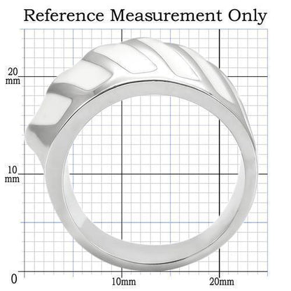 0W310 - Rhodium Brass Ring with No Stone Size 8