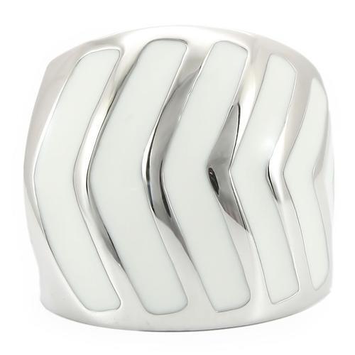 0W310 - Rhodium Brass Ring with No Stone Size 8