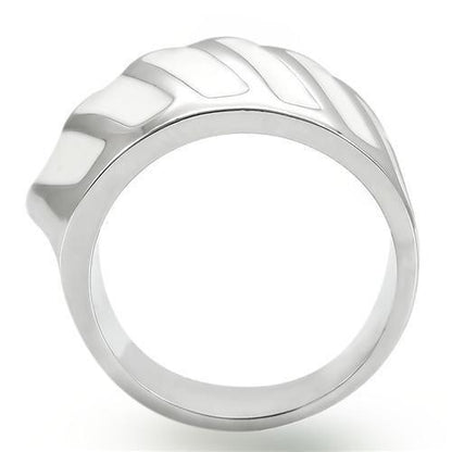 0W310 - Rhodium Brass Ring with No Stone Size 8