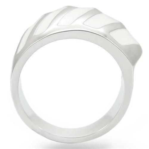 0W310 - Rhodium Brass Ring with No Stone Size 8