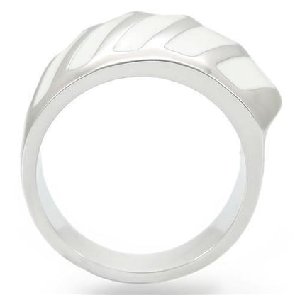 0W310 - Rhodium Brass Ring with No Stone Size 8