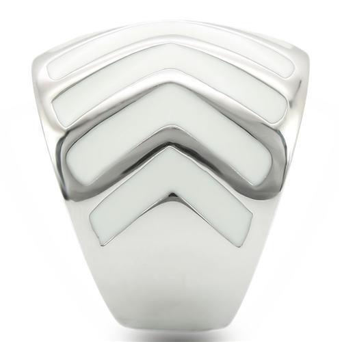 0W310 - Rhodium Brass Ring with No Stone Size 8