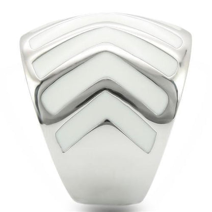 0W310 - Rhodium Brass Ring with No Stone Size 8