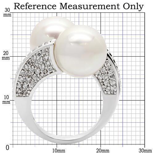 Rhodium Brass Ring with AAA Grade CZ in Clear