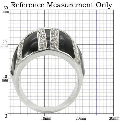 Rhodium Brass Ring with AAA Grade CZ in Clear Size 10