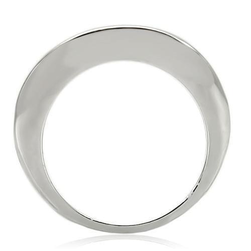 Rhodium + Ruthenium Brass Ring with AAA Grade CZ in Jet Size 6