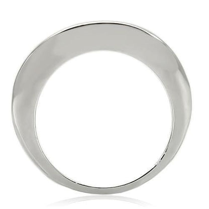 Rhodium + Ruthenium Brass Ring with AAA Grade CZ in Jet Size 6