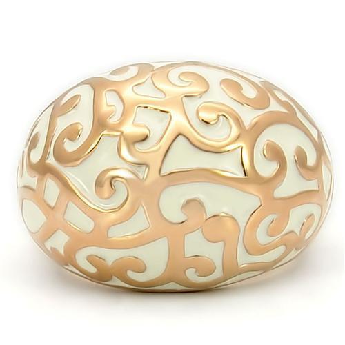 0W210 - Rose Gold Brass Ring with No Stone Size 9