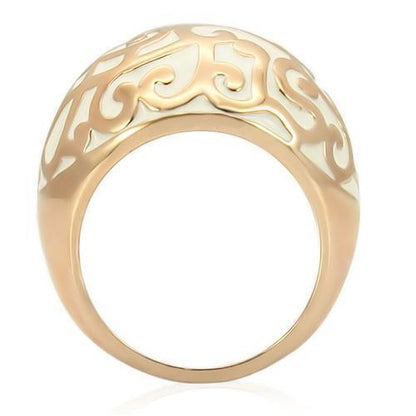 0W210 - Rose Gold Brass Ring with No Stone Size 9