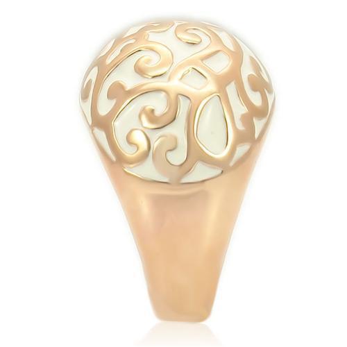 0W210 - Rose Gold Brass Ring with No Stone Size 9