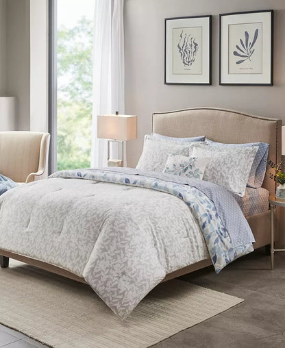 Madison Park Essentials Queen Thelma Reversible Comforter Set with Bed Sheets
