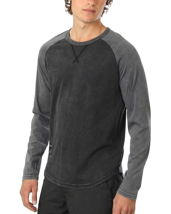 Athletic Fit Retro Contrast Raglan Tee - Charcoal