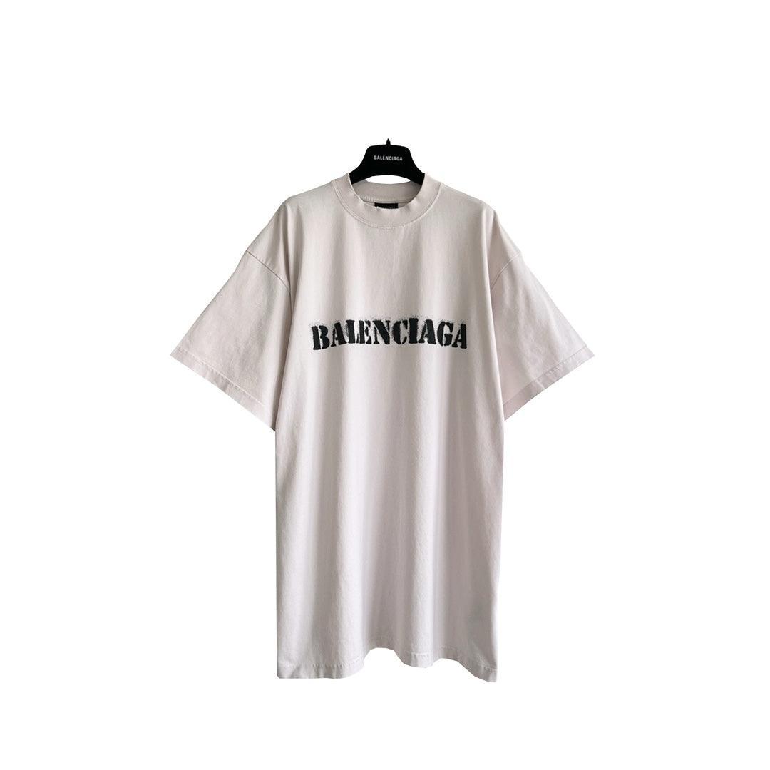 Balenciaga Cream T-Shirt Without Collar