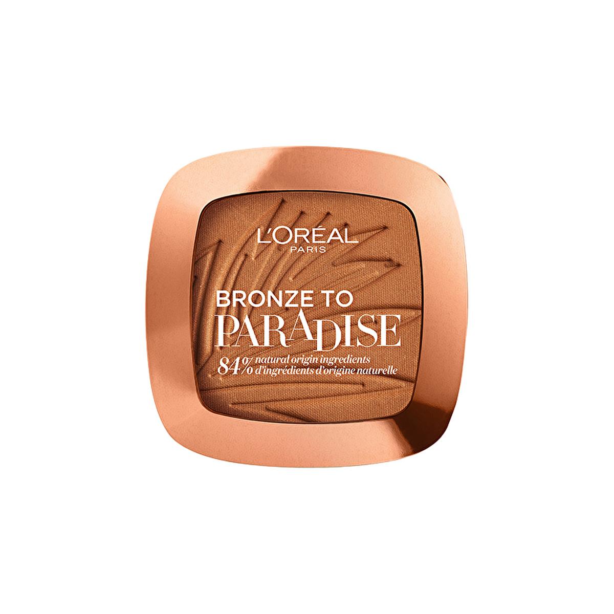 Loreal Paris Bronze to Paradise Matte Bronzing Powder - Natural Tanning with Coconut &amp; 84% Natural Ingredients