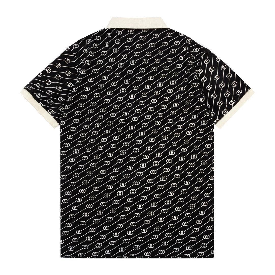 Gucci Black T-shirt with a collar