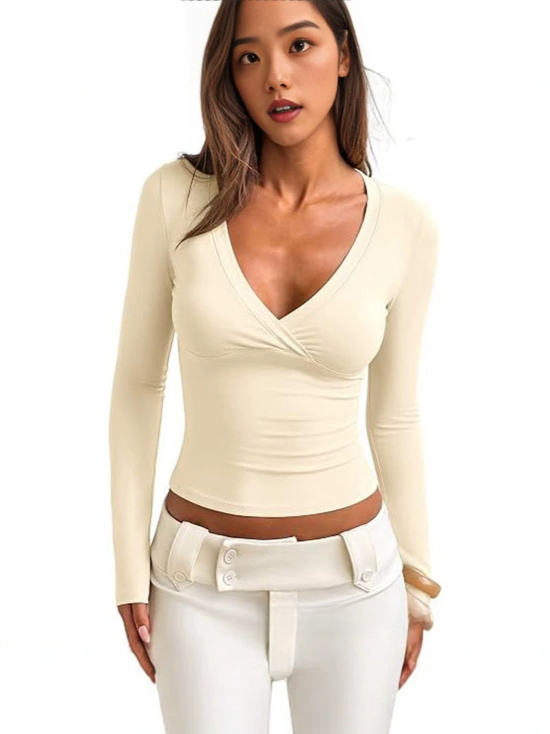 Womens V-Neck Slim Fit Shirt