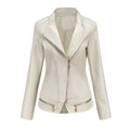 Damen Kunstleder Dünne Frühlings-Herbstjacke Damen Jacke Freizeitkleidung