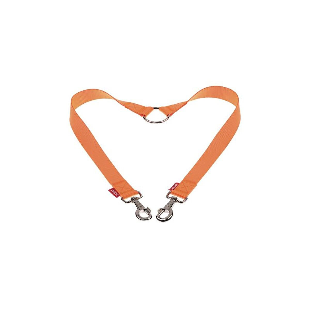 Doca Woven Orange Fabric Double Stroller Strap - Comfortable, Adjustable, and Durable Stroller Accessory for Parents