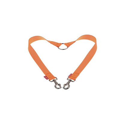 Doca Woven Orange Fabric Double Stroller Strap - Comfortable, Adjustable, and Durable Stroller Accessory for Parents