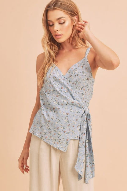 Malorie Top - Sky Floral