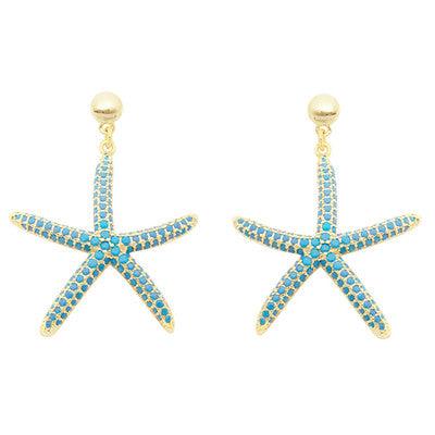 Color: 7 stylee - Holiday Earrings Feminine Style Starfish Personality Korean Nethong Travel Necklace