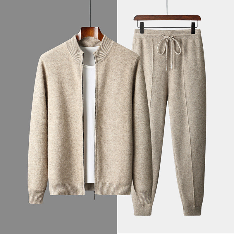 Mens Wool Blend Two-Piece Casual Suit