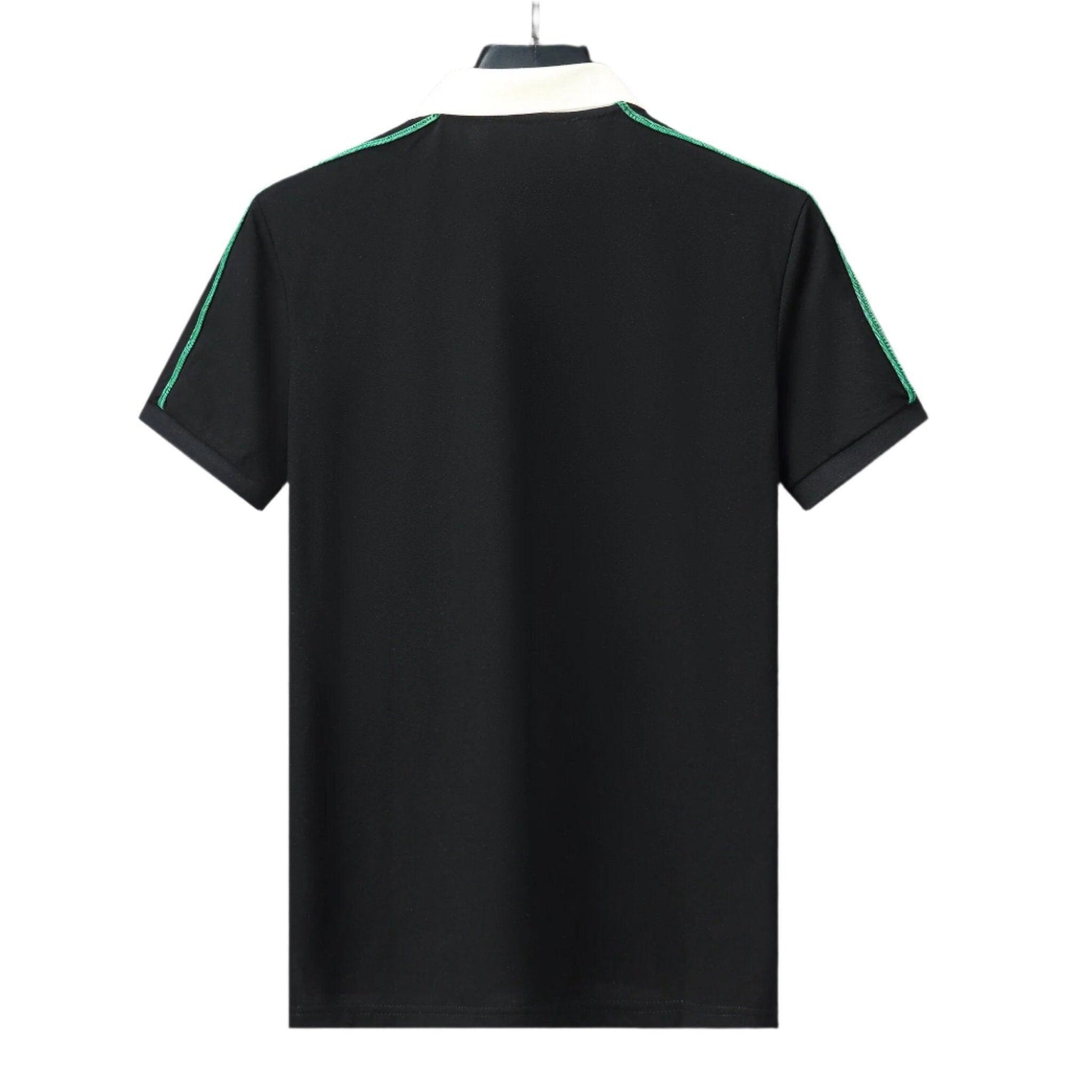 Gucci Black Collar T-Shirt – Luxury Cotton Comfort (Black)