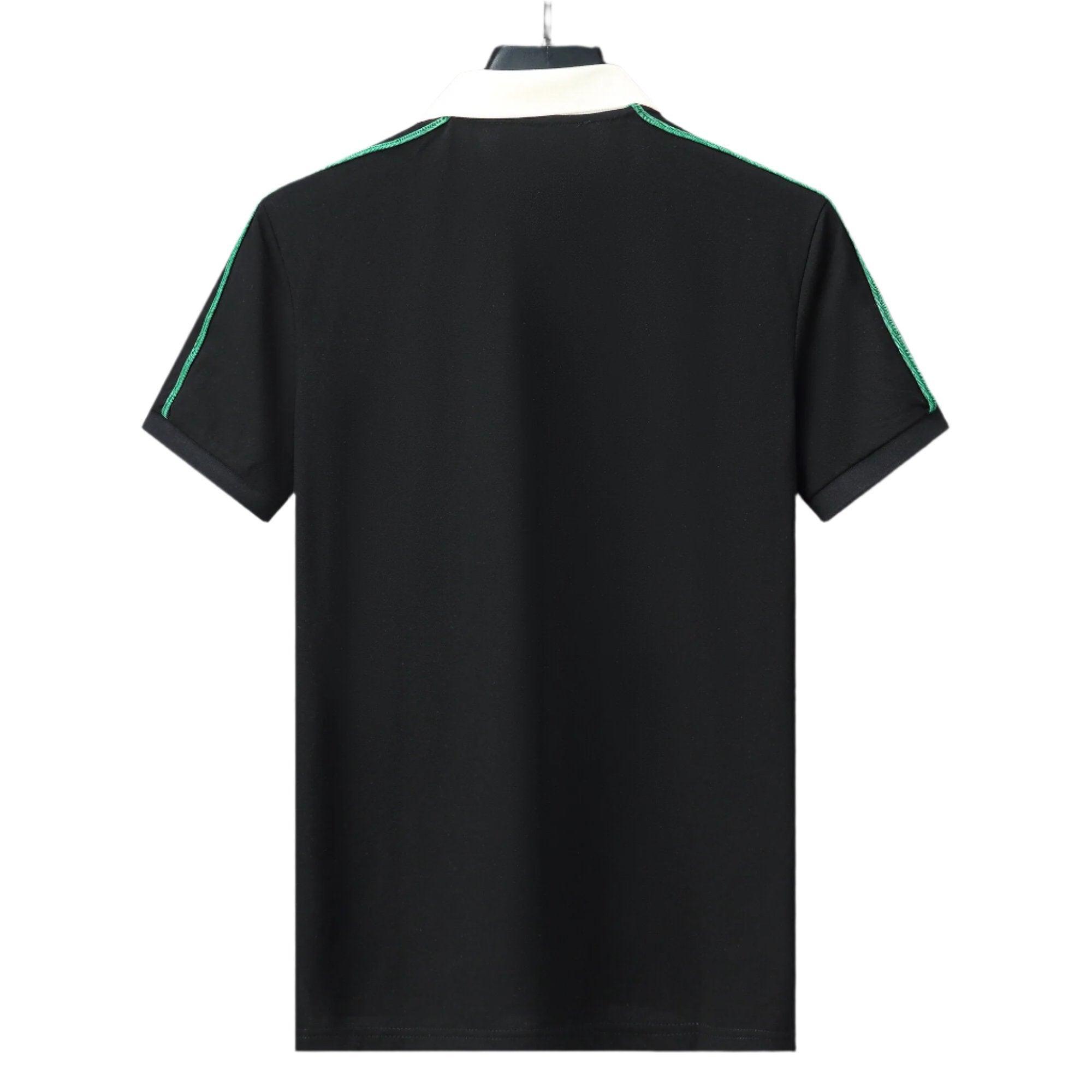 Gucci Black Collar T-Shirt – Luxury Cotton Comfort (Black)