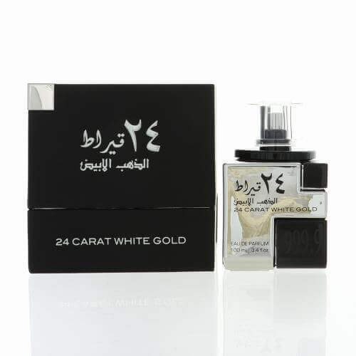 24 Carat White Gold by Lattafa Perfume for Unisex EDP 3.4 oz