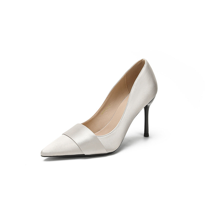 French Elegant Black High Heels Women&