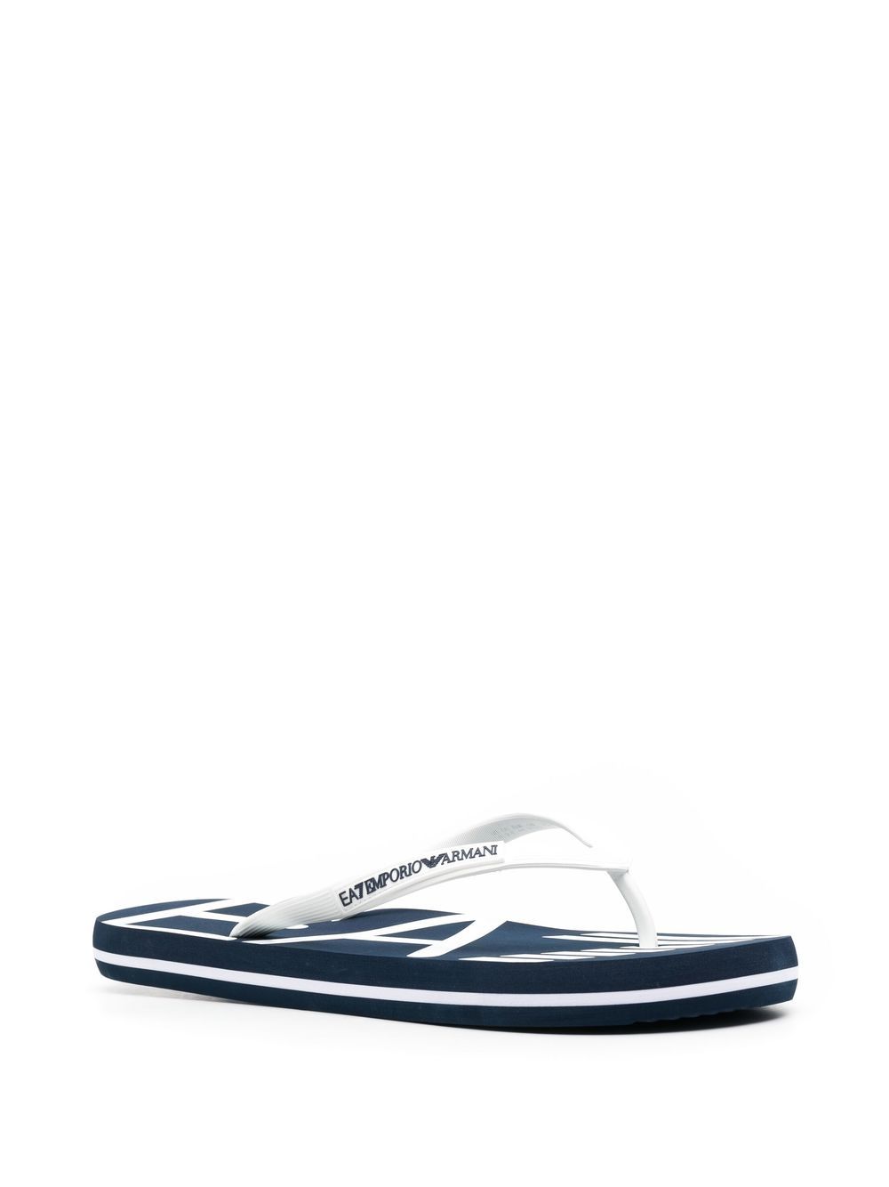 Ea7 Logo Flip Flops